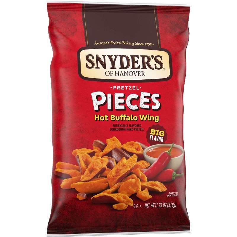 slide 4 of 8, Snyder's of Hanover Pretzel Pieces Hot Buffalo Wing - 11.25oz, 11.25 oz