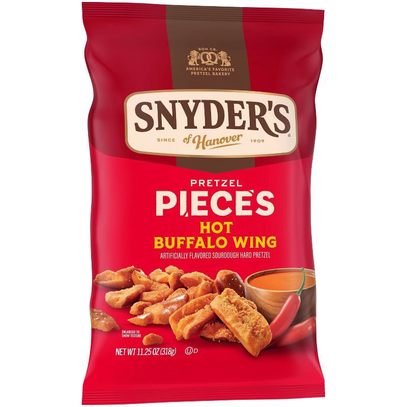 slide 4 of 6, Snyder's of Hanover Pretzel Pieces Hot Buffalo Wing - 11.25oz, 11.25 oz