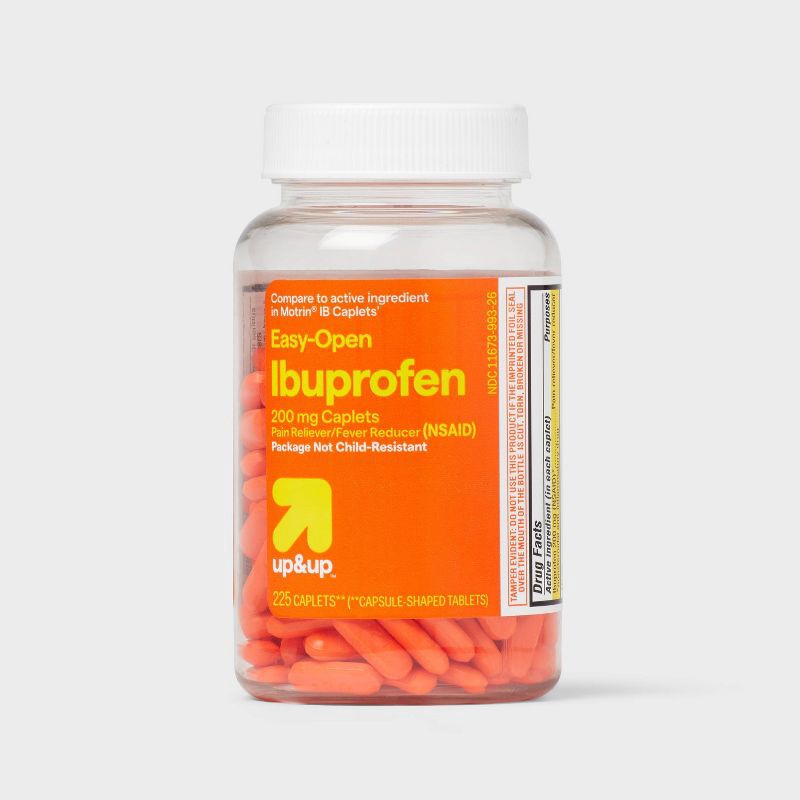 slide 1 of 5, Ibuprofen (NSAID) 200mg Pain Relief & Fever Reducer Caplets Easy Open Cap- 225ct - up&up™, 200mg, 225 ct