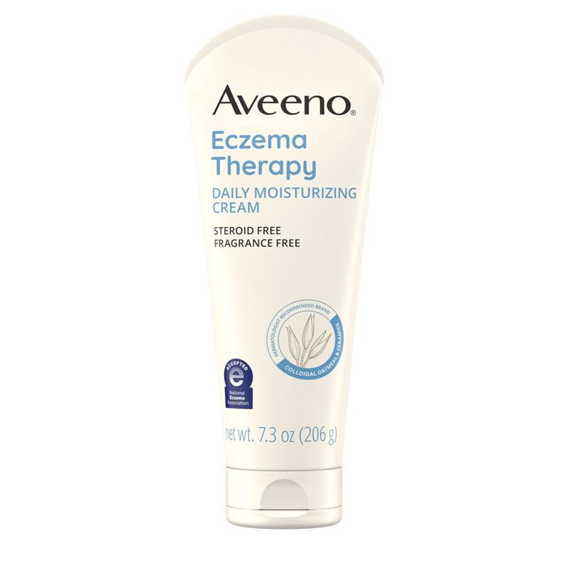 slide 2 of 4, Aveeno Eczema Therapy Daily Soothing Eczema Relief Steroid-Free Body Cream Fragrance-Free - 7.3oz, 7.3 oz