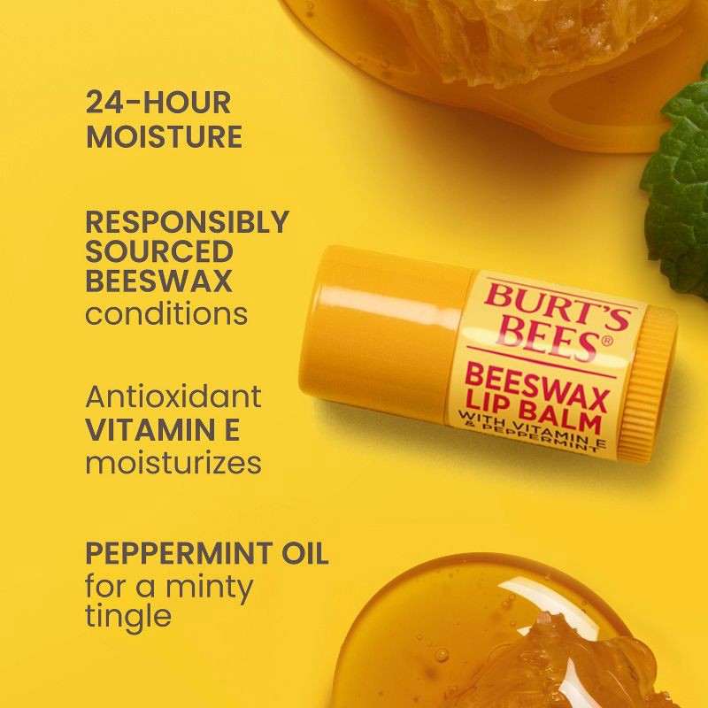 slide 3 of 7, Burt's Bees Natural Origin Beeswax Lip Balm - 0.3oz/2ct, 0.3 oz, 2 ct