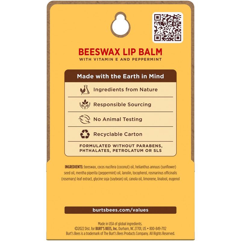 slide 7 of 7, Burt's Bees Natural Origin Beeswax Lip Balm - 0.3oz/2ct, 0.3 oz, 2 ct