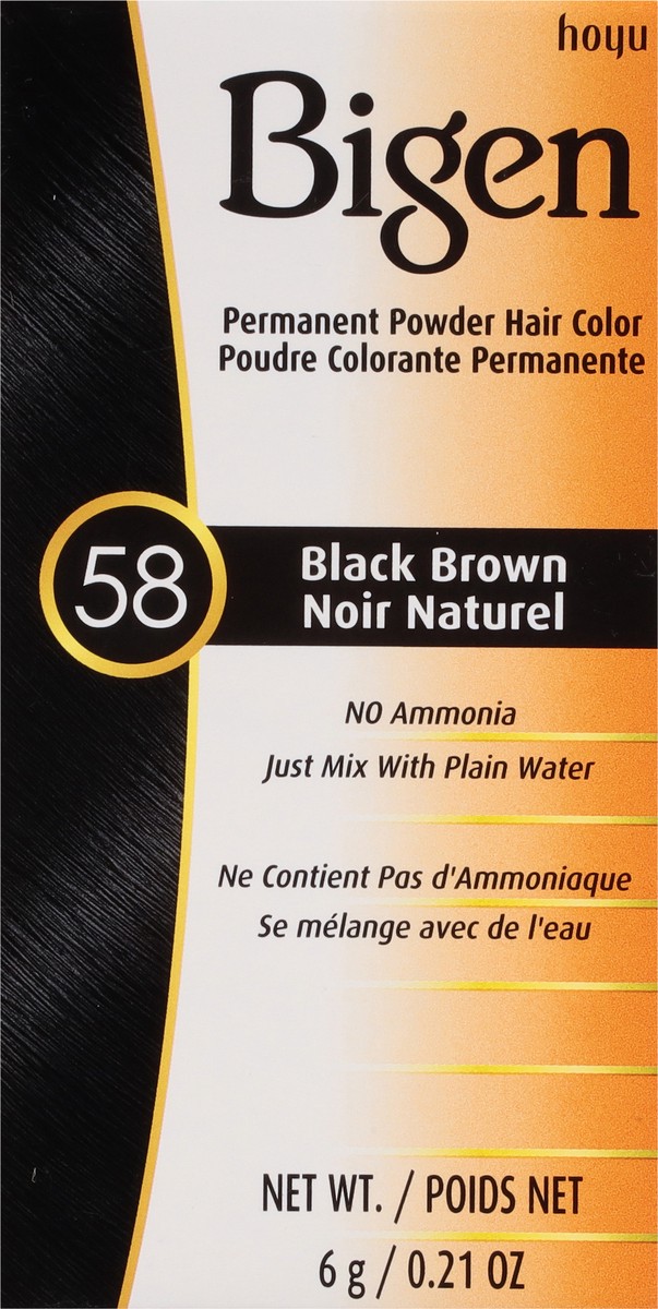 slide 7 of 10, Bigen Permanent Powder Hair Color, Black Brown, 1 ct