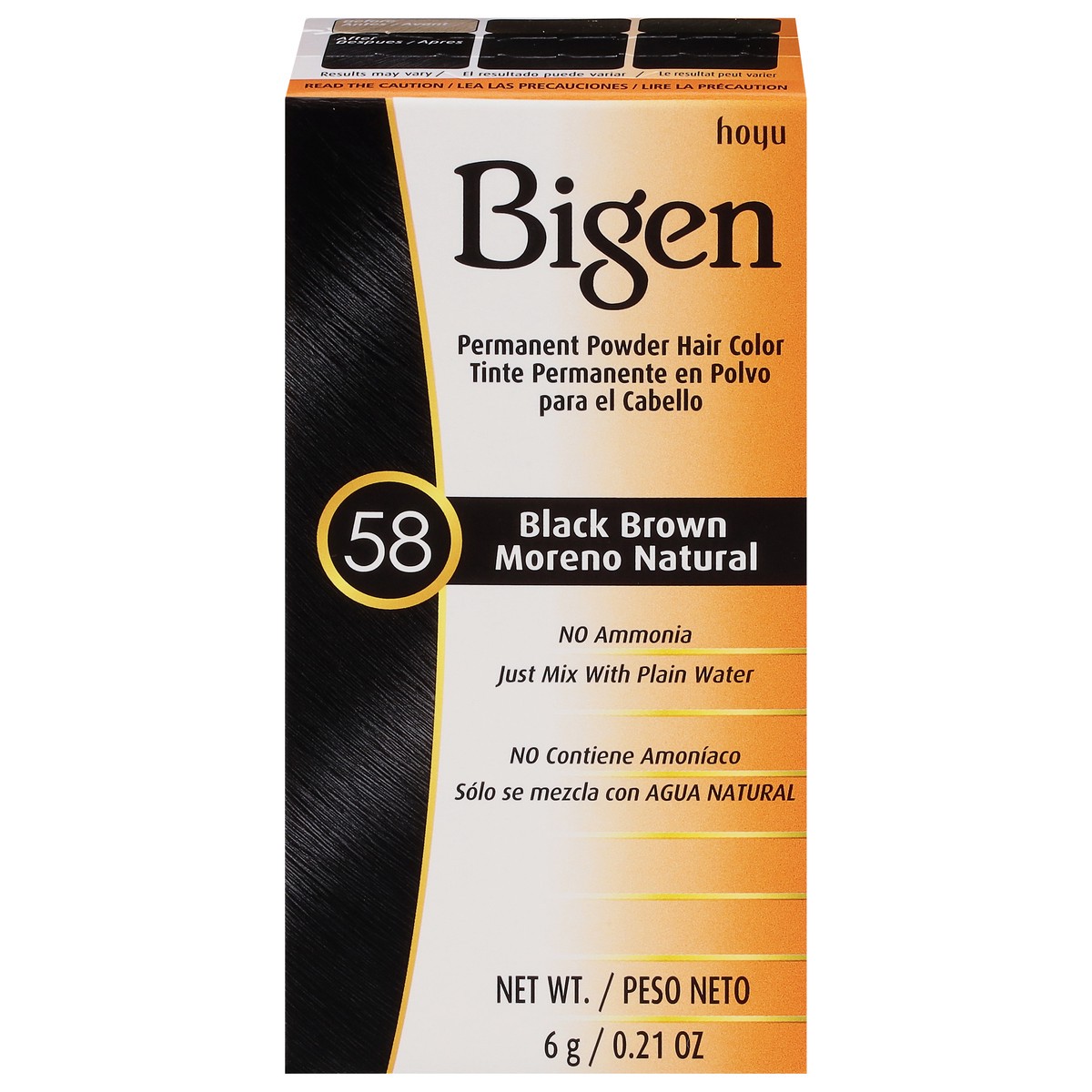 slide 2 of 10, Bigen Permanent Powder Hair Color, Black Brown, 1 ct