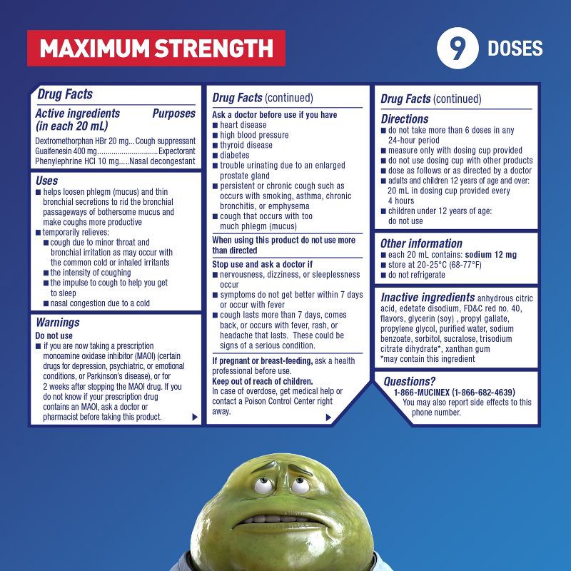 slide 3 of 7, Mucinex Max Strength Severe Congestion & Cough Medicine - Liquid - 6 fl oz, 6 fl oz