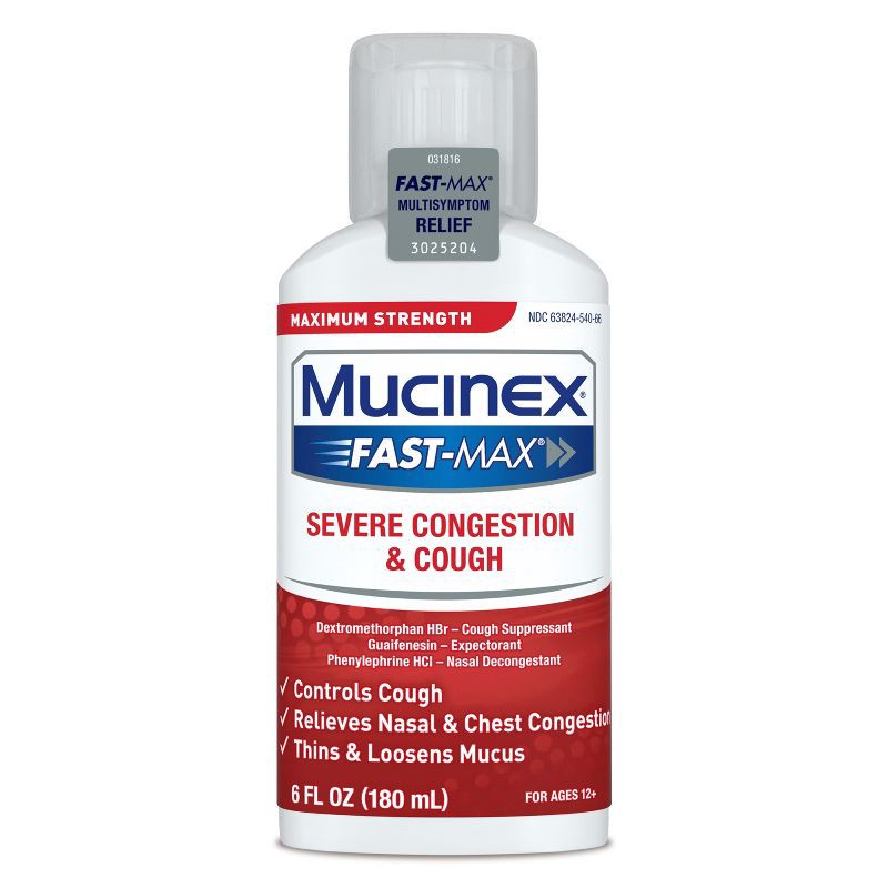 slide 1 of 7, Mucinex Max Strength Severe Congestion & Cough Medicine - Liquid - 6 fl oz, 6 fl oz