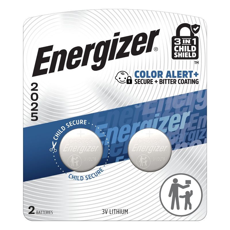 slide 1 of 10, Energizer 2025 Batteries 2pk - Lithium Coin Battery: 3V Silver Power, 2 ct