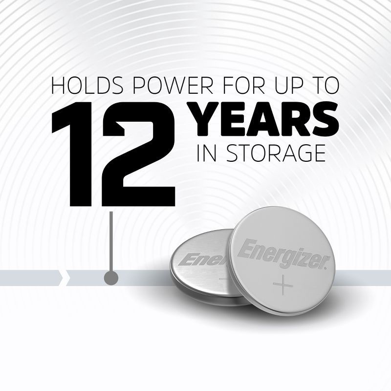 slide 7 of 10, Energizer 2025 Batteries 2pk - Lithium Coin Battery: 3V Silver Power, 2 ct