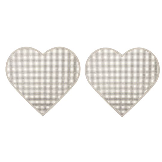 slide 1 of 4, 8" Heart Cross Stitch Wood Canvas, 2ct. By Loops & Threads, 2 ct