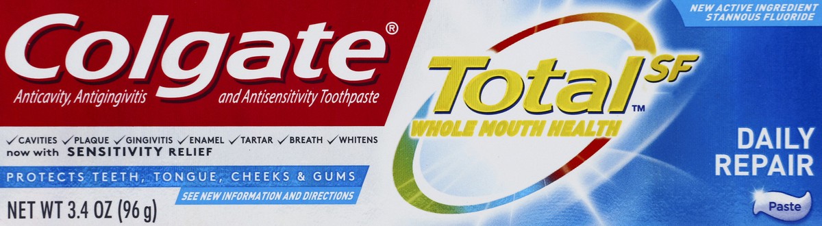 slide 5 of 6, Colgate Total Toothpaste, Daily Repair - Paste, 3.4 oz