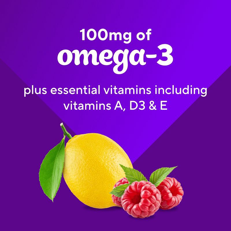 slide 8 of 12, Vitafusion Omega-3 Gummies - Berry & Lemonade - 120ct, 120 ct