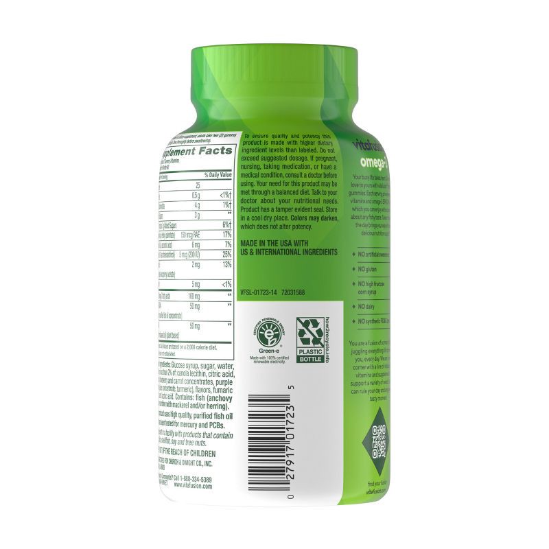 slide 10 of 12, Vitafusion Omega-3 Gummies - Berry & Lemonade - 120ct, 120 ct