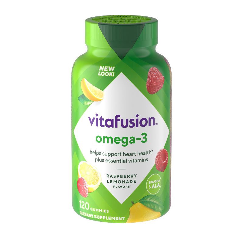 slide 10 of 10, Vitafusion Omega-3 Gummies - Berry & Lemonade - 120ct, 120 ct