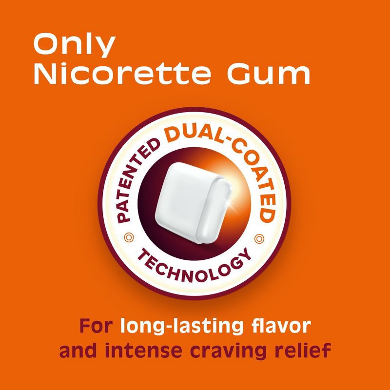 slide 4 of 8, Nicorette 2mg Stop Smoking Aid Nicotine Gum - Fruit Chill - 160ct, 160 ct; 2 mg