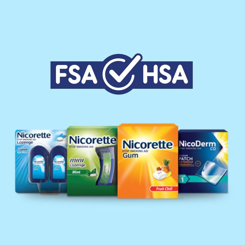 slide 5 of 11, Nicorette 2mg Stop Smoking Aid Nicotine Gum - Fruit Chill - 160ct, 160 ct; 2 mg