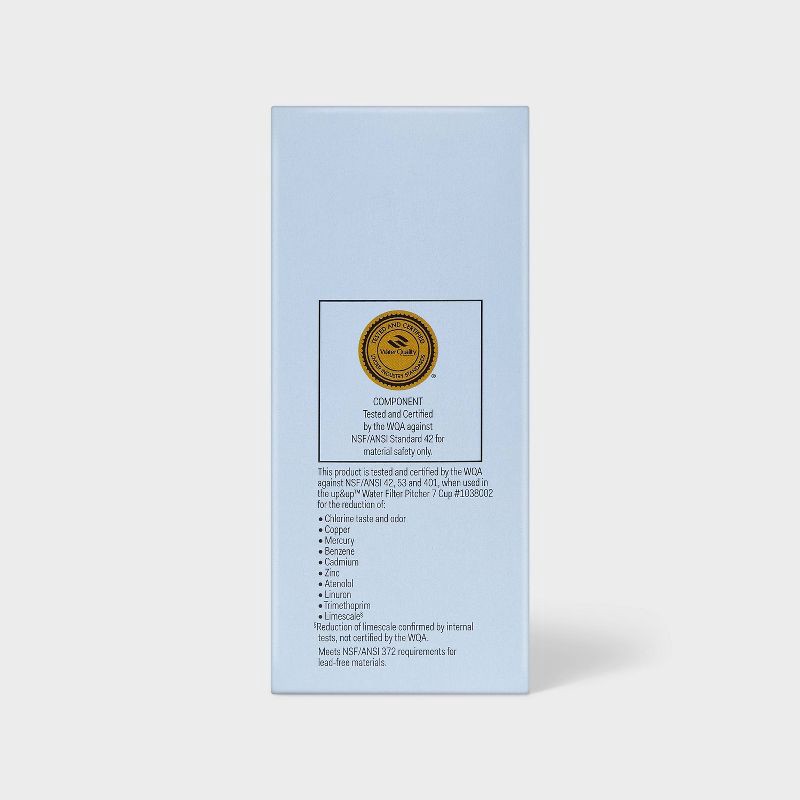 slide 6 of 6, up&up Replacement Water Filters for Pitchers 2pk - up & up™: Compatible with Brita Pitchers, Filters Benzene & Mercury, 2 ct