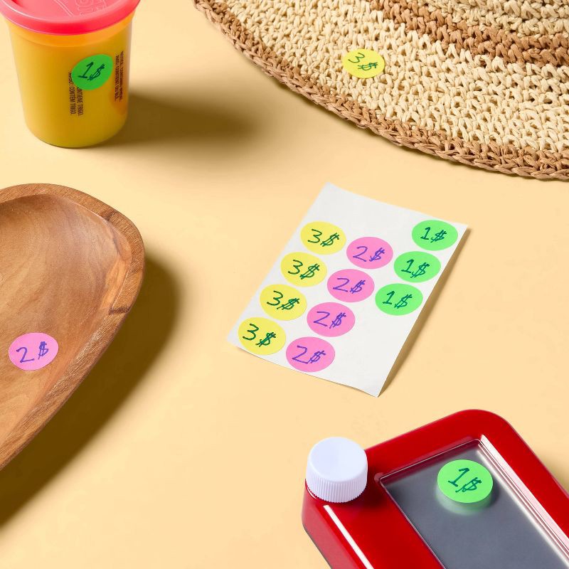 slide 2 of 3, 300ct Dot Stickers Neon - up&up™, 300 ct