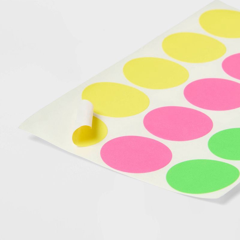 slide 3 of 3, 300ct Dot Stickers Neon - up&up™, 300 ct