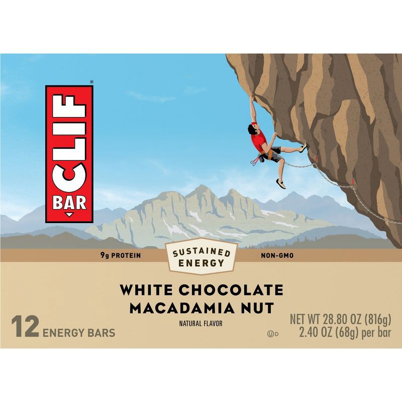 slide 5 of 6, CLIF Bar White Chocolate Macadamia Nut Energy Bars - 12ct, 12 ct