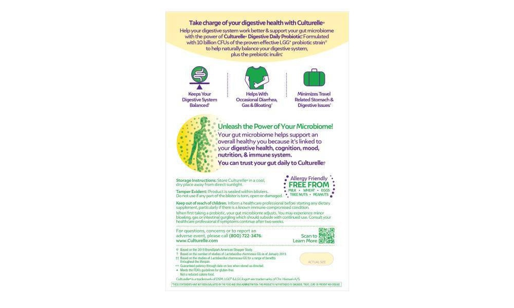 slide 3 of 4, Culturelle Digestive Health 10 Billion CFUs Daily Probiotic for Men and Women - 50ct, 50 ct