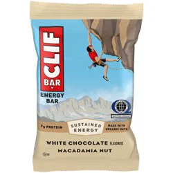 CLIF Bar White Chocolate Macadamia Granola Protein Bar Made with Organic Oats - 9g Protein - 2.4oz