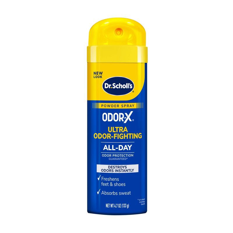 slide 1 of 8, Dr. Scholl's Odor-X Ultra Odor-Fighting Powder Spray - 4.7oz, 4.7 oz