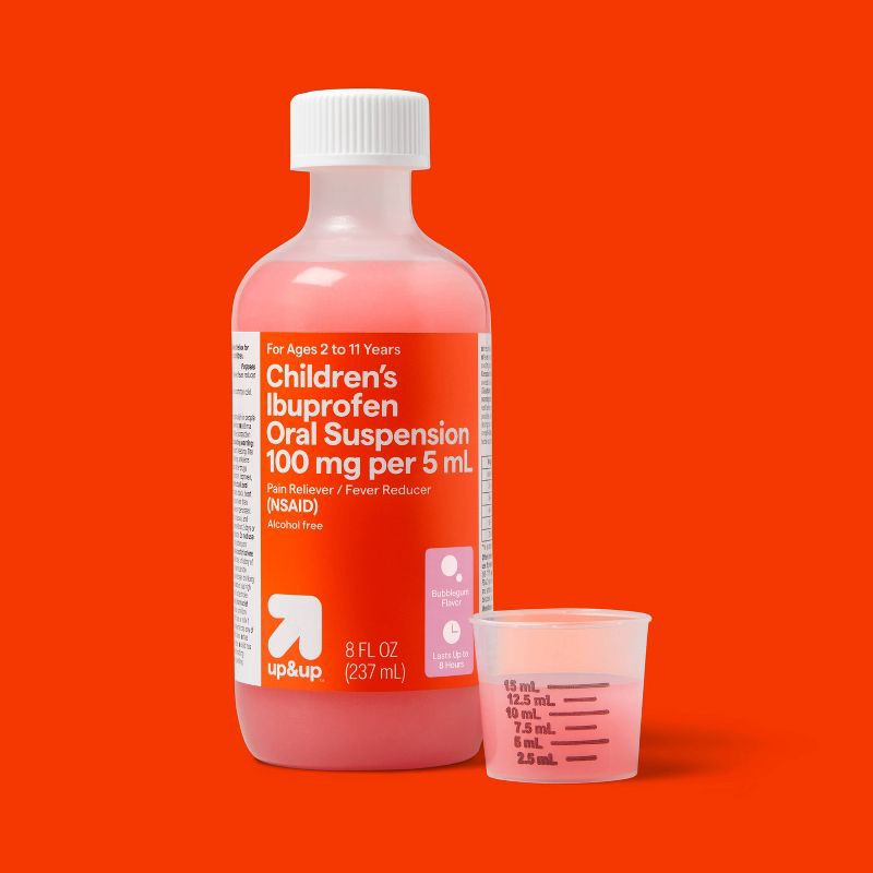 slide 2 of 5, Children's Ibuprofen (NSAID) Oral Suspension Pain Reliever & Fever Reducer Liquid - Bubblegum - 8 fl oz - up&up™, 8 fl oz
