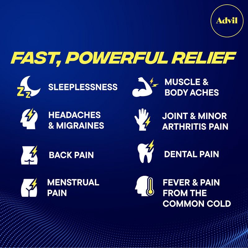 slide 3 of 14, Advil PM Pain Reliever/Nighttime Sleep Aid Caplets - Ibuprofen (NSAID) - 120ct, 120 ct