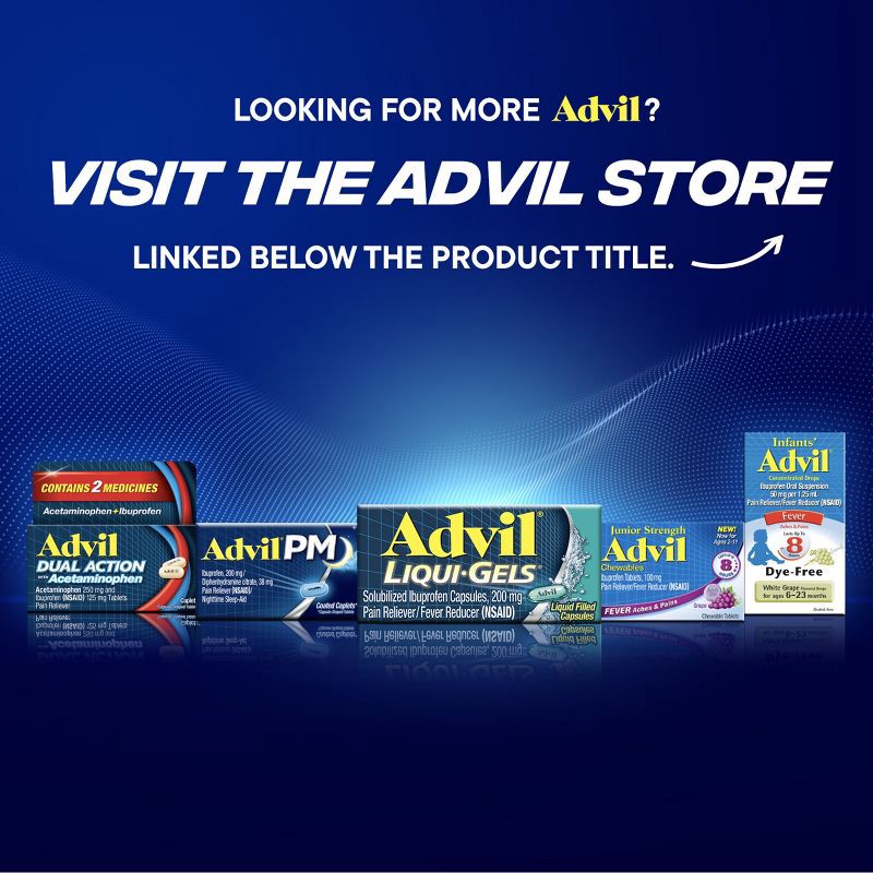 slide 12 of 14, Advil PM Pain Reliever/Nighttime Sleep Aid Caplets - Ibuprofen (NSAID) - 120ct, 120 ct