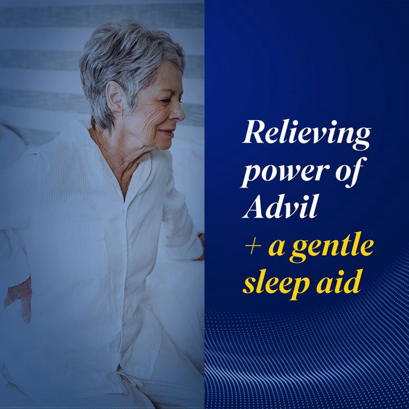 slide 4 of 10, Advil PM Pain Reliever/Nighttime Sleep Aid Caplets - Ibuprofen (NSAID) - 120ct, 120 ct