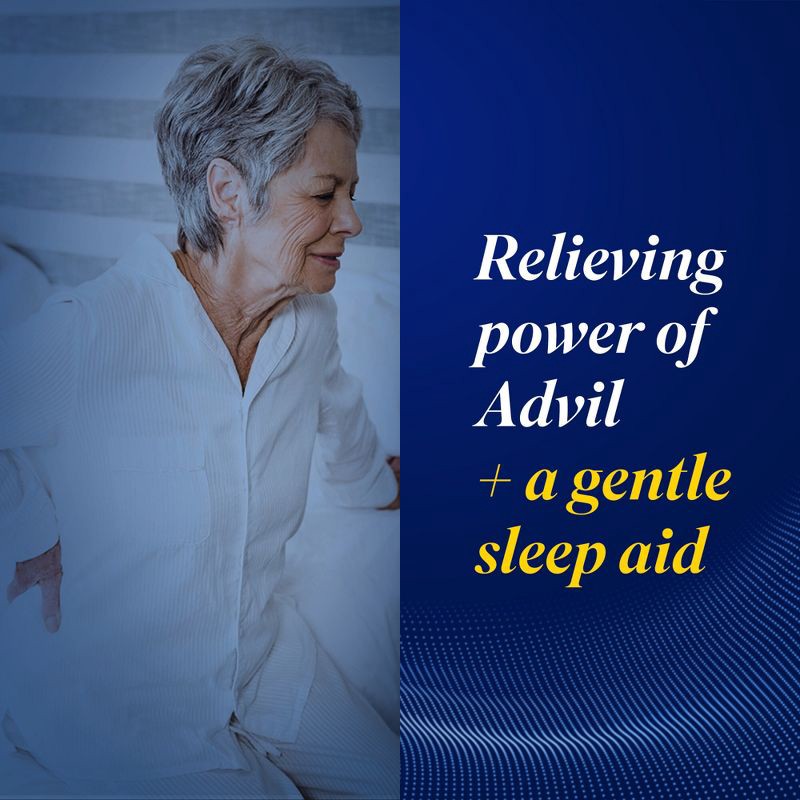slide 4 of 9, Advil PM Pain Reliever/Nighttime Sleep Aid Caplets - Ibuprofen (NSAID) - 120ct, 120 ct