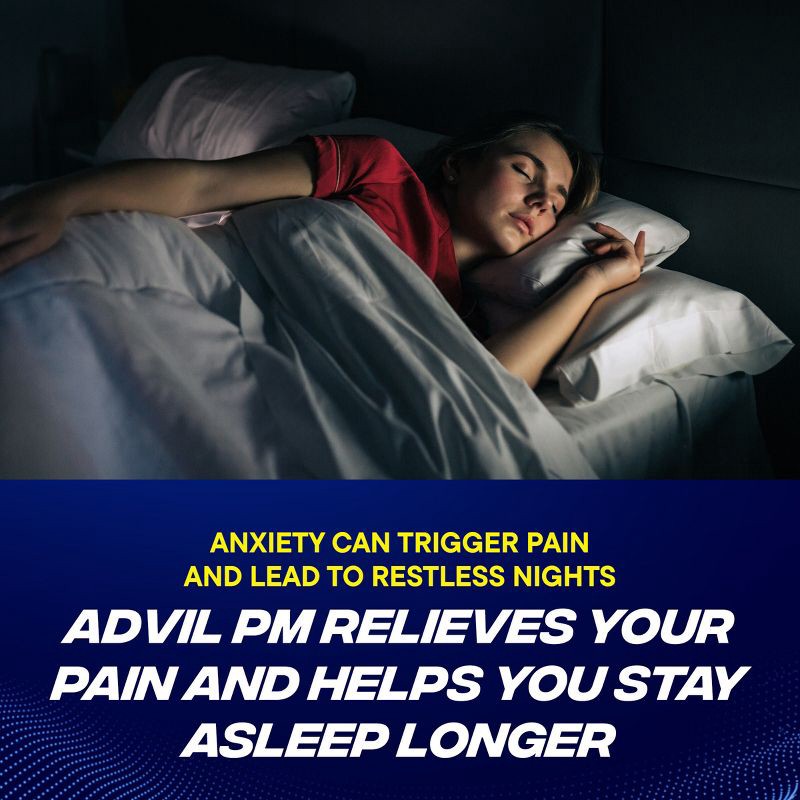 slide 7 of 14, Advil PM Pain Reliever/Nighttime Sleep Aid Caplets - Ibuprofen (NSAID) - 120ct, 120 ct
