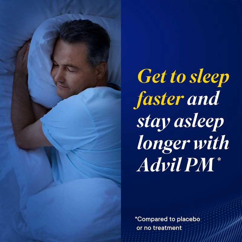 slide 8 of 10, Advil PM Pain Reliever/Nighttime Sleep Aid Caplets - Ibuprofen (NSAID) - 120ct, 120 ct