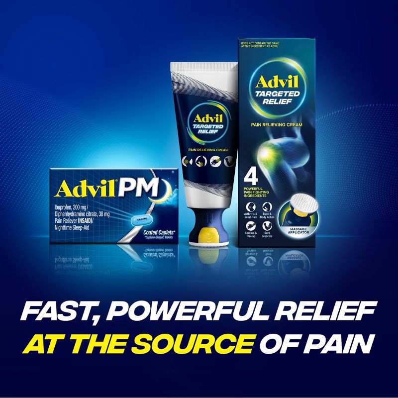 slide 10 of 14, Advil PM Pain Reliever/Nighttime Sleep Aid Caplets - Ibuprofen (NSAID) - 120ct, 120 ct