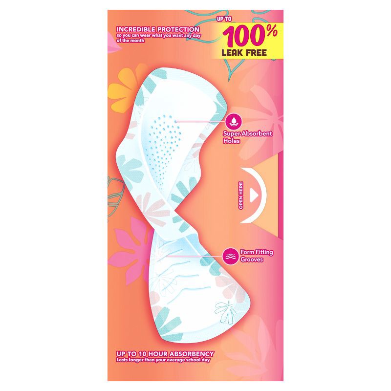slide 11 of 11, Always Radiant FlexFoam Teen Pads Regular Absorbency with Wings - Unscented - 28ct, 28 ct