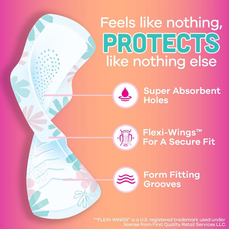 slide 3 of 11, Always Radiant FlexFoam Teen Pads Regular Absorbency with Wings - Unscented - 28ct, 28 ct