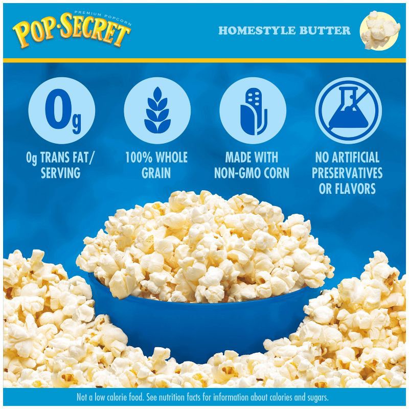slide 2 of 7, Pop Secret Microwave Popcorn Homestyle Butter Flavor - 3.2oz/12ct, 12 ct; 3.2 oz