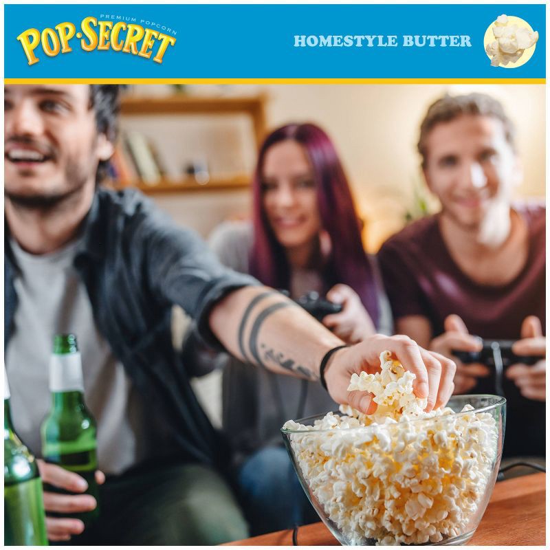 slide 4 of 7, Pop Secret Microwave Popcorn Homestyle Butter Flavor - 3.2oz/12ct, 12 ct; 3.2 oz