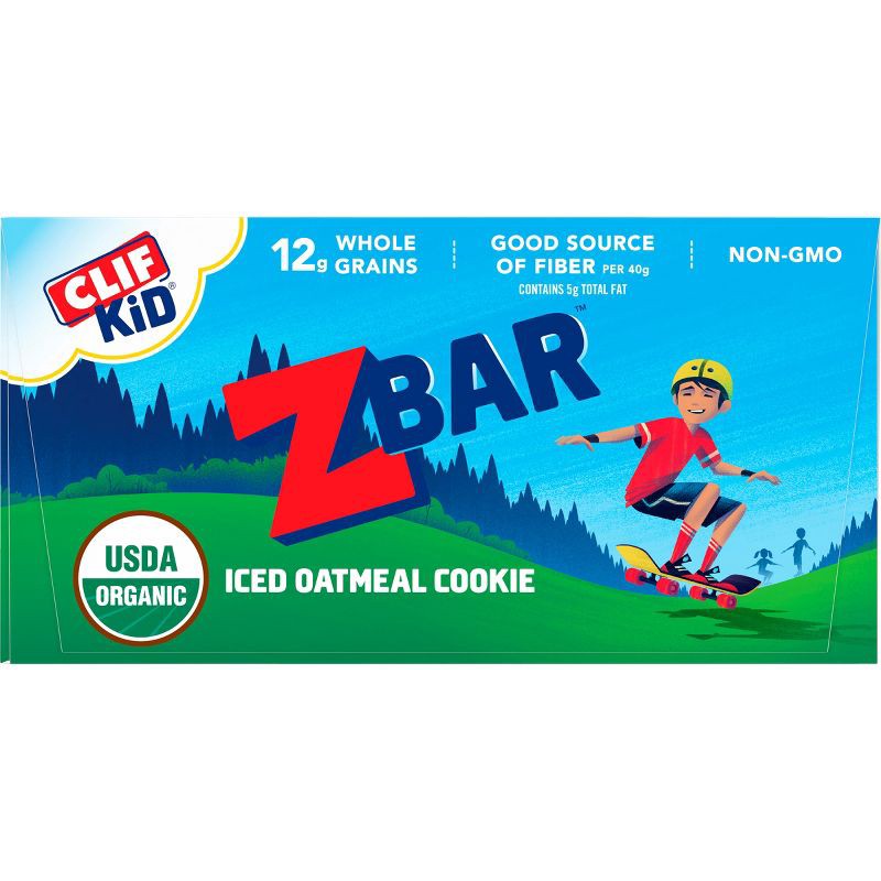 slide 6 of 7, CLIF Kid ZBAR Organic Iced Oatmeal Cookie Snack Bars - 12ct/15.24oz, 12 ct, 15.24 oz