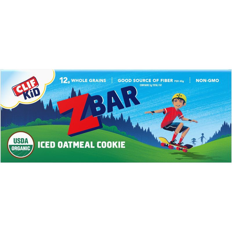 slide 9 of 12, CLIF Kid ZBAR Organic Iced Oatmeal Cookie Snack Bars - 12ct/15.24oz, 12 ct, 15.24 oz