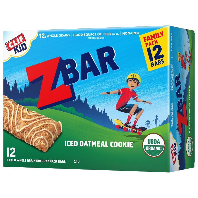 slide 1 of 11, CLIF Kid ZBAR Organic Iced Oatmeal Cookie Snack Bars - 12ct/15.24oz, 12 ct, 15.24 oz