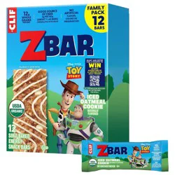 Zbar Iced Organic Oatmeal Cookie Granola Snack Bars - 15.24oz/12pk