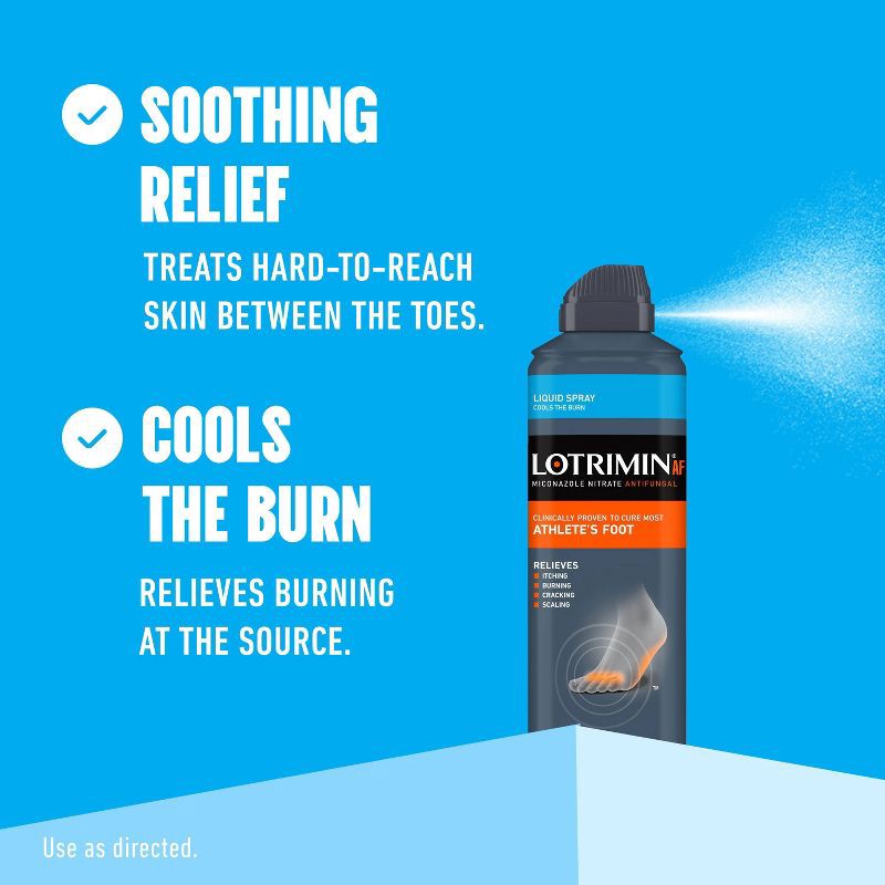 slide 3 of 7, Lotrimin Antifungal Athlete's Foot Liquid Spray with 2% Miconazole Nitrate - 4.6oz, 4.6 oz