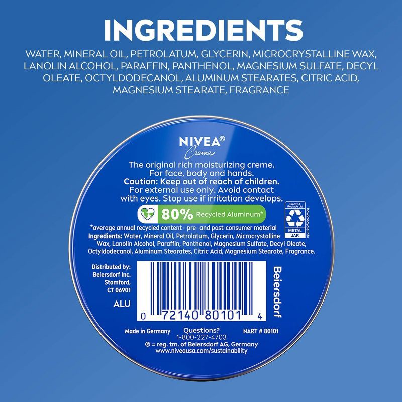 slide 16 of 19, Nivea Creme Moisturizing Body, Hand and Face Cream Fresh - 1oz, 1 oz