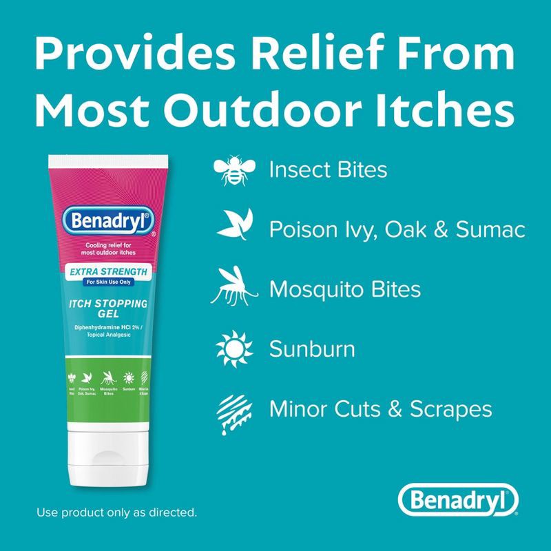 slide 3 of 6, Benadryl Extra Strength Anti-Itch Topical Analgesic Gel - 3.5 fl oz, 3.5 fl oz