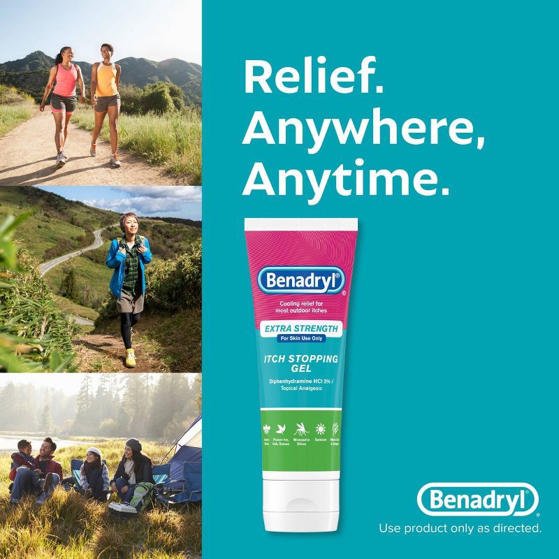 slide 5 of 6, Benadryl Extra Strength Anti-Itch Topical Analgesic Gel - 3.5 fl oz, 3.5 fl oz