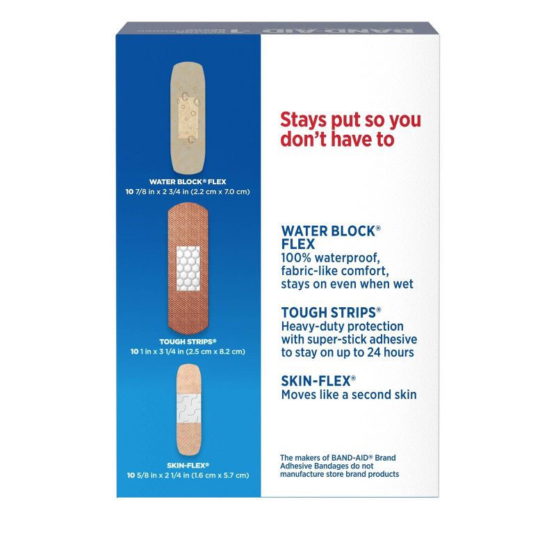 slide 2 of 6, Band-Aid Brand Adhesive Bandages Family Variety Pack - 30ct, 30 ct