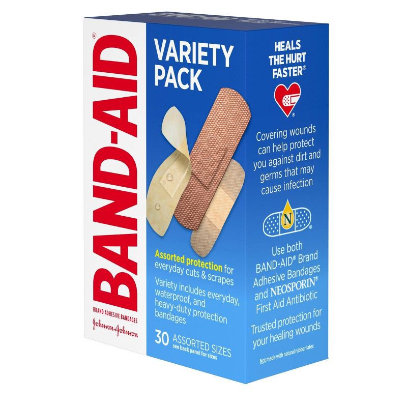 slide 4 of 6, Band-Aid Brand Adhesive Bandages Family Variety Pack - 30ct, 30 ct