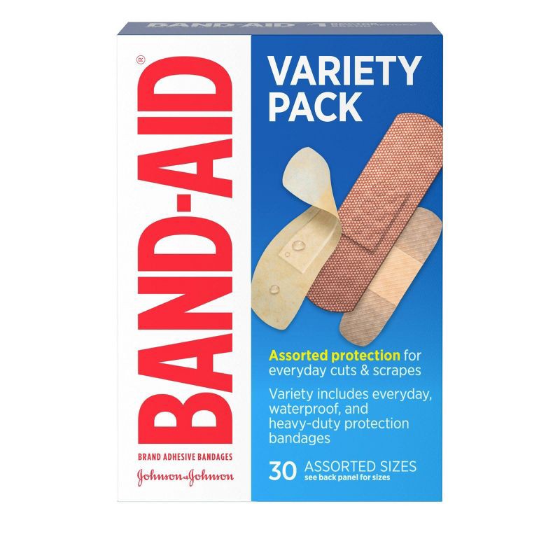 slide 1 of 6, Band-Aid Brand Adhesive Bandages Family Variety Pack - 30ct, 30 ct