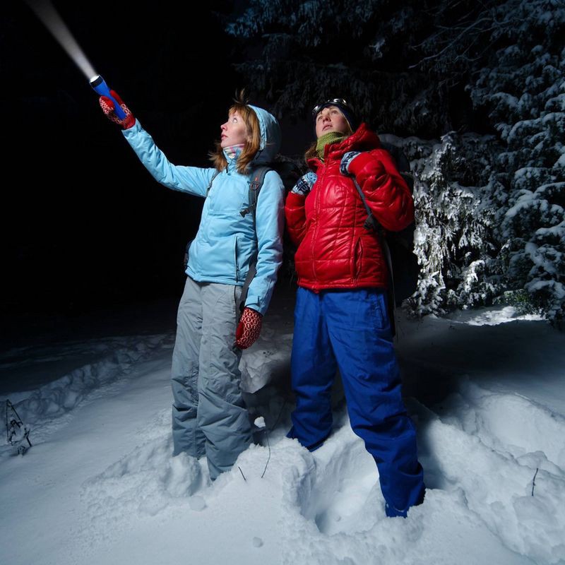 slide 3 of 4, Eveready 2pk LED Flashlight: Portable Light Sets for Kids, Includes Batteries, Red & Blue, Battery Powered, 2 ct